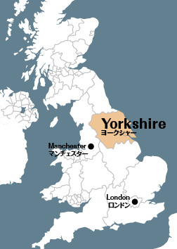 イギリス、ヨークシャー地図